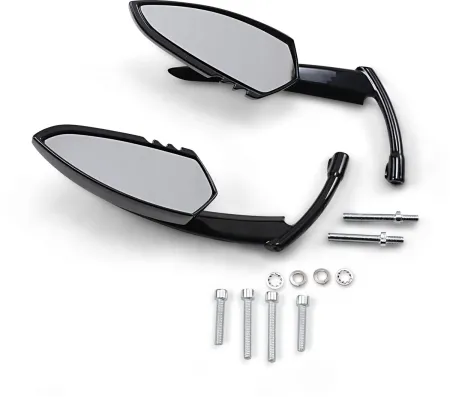 Kuryakyn Scythe Mirrors In Gloss Black Finish (1760)