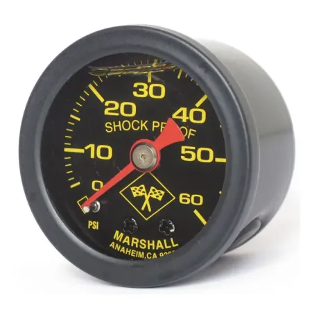 Marshall 0-60 PSI Oil Pressure Gauge Midnight Face With Black Housing (MNB00060-CLAM)