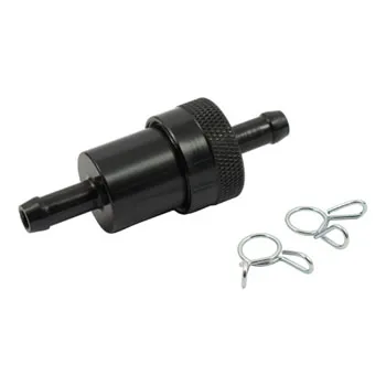 Doss Aluminum Fuel Filter In Black For 1/4 Inch Fuel Lines (14-101BK)