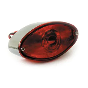 Doss EC Approved Cateye Taillight In Chrome With Diecast Housing (38-039)