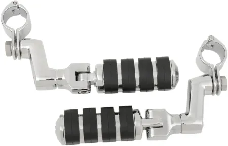 Kuryakyn Large ISO-Pegs With Offset & 1 1/4 Inch Magnum Quick Clamps In Chrome Finish (7999)