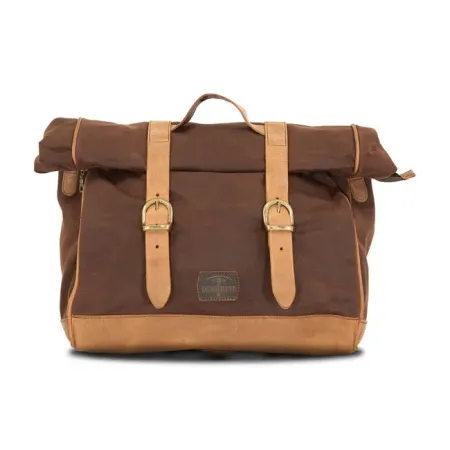 Long Ride Motorcycle Marron Brown Old Chopper Saddlebag (CUS137WBRO)