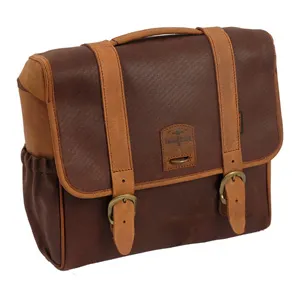 Long Ride Motorcycle Marron Brown Classic Saddlebag (CUS131WBRO)