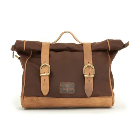 Long Ride Motorcycle Marron Brown Old Chopper Saddlebag (CUS133WBRO)