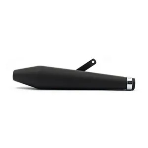 Doss Megaton Pointed 38mm Hole End Cap, 19.5 Inch Long Black Universal Muffler (80-84033)