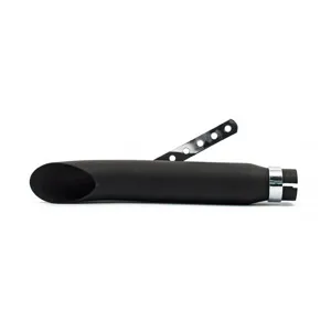 Doss Turn Out, 2 1/2 Inch Outlet Diameter, 16 Inch Long Black Universal Muffler (52-825BK)