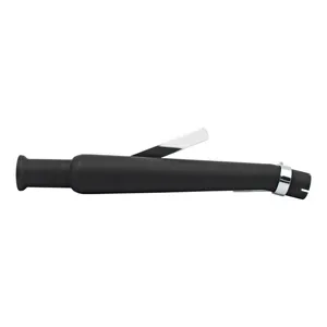 Doss Trumpet, Upswept, Left Side, 20.5 Inch Long Black Universal Muffler (52-821LBK)