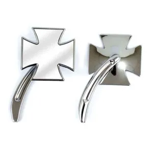 DOSS Maltese Cross Mirror Set (Billet Stem) (18-204)