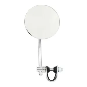 DOSS Clamp-On Steel Mirror With 4 Inch Diameter Head And 5 Inch Stem (Sold Individually) (70-043)