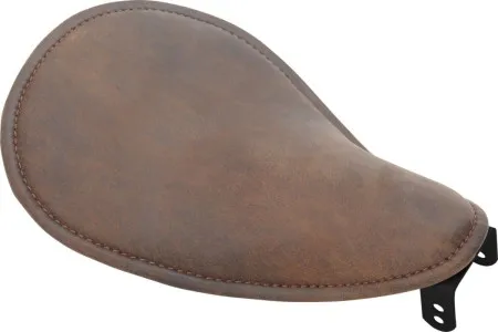 Drag Specialties Small Low Profile Spring Solo Seat, Distressed Brown Leather (0806-0039)