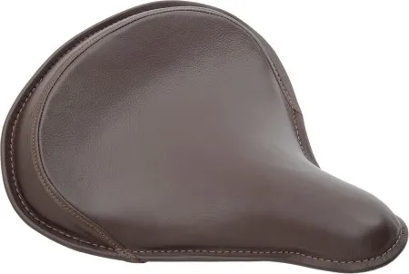 Drag Specialties Large Spring Solo Seat, Brown Leather With Perimeter Stitched (0806-0049)