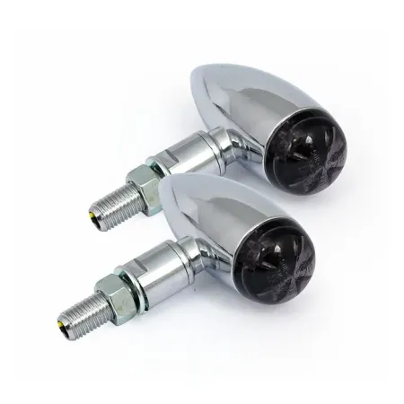 Micro Bullet Led Turn Signals in Chrome Finish (1175083S)