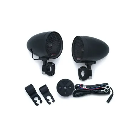 Kuryakyn RoadThunder Speaker Pods & Bluetooth Audio Controller By MTX In Black Finish (2713)