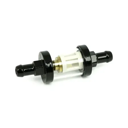 Doss Clear-View Fuel Filter, 3/8 inch ID in Black Finish (14-218BK)