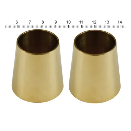 Paughco Handlebar Control Cones in Tapered Brass Finish For All 1 Inch Handlebars (329B)