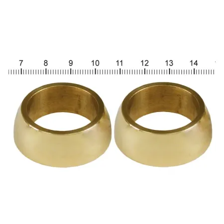 Paughco Handlebar Control cones in Radiused Brass Chrome Finish For All 1 Inch Handlebars (328B)