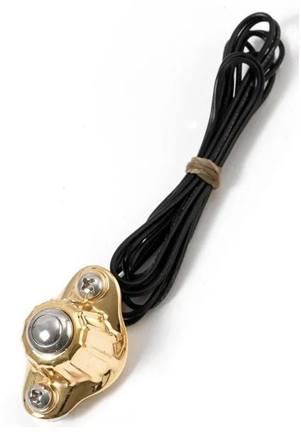 Kustom Tech 1 Button Deluxe Line Switch Housing In Polished Brass (20-160)
