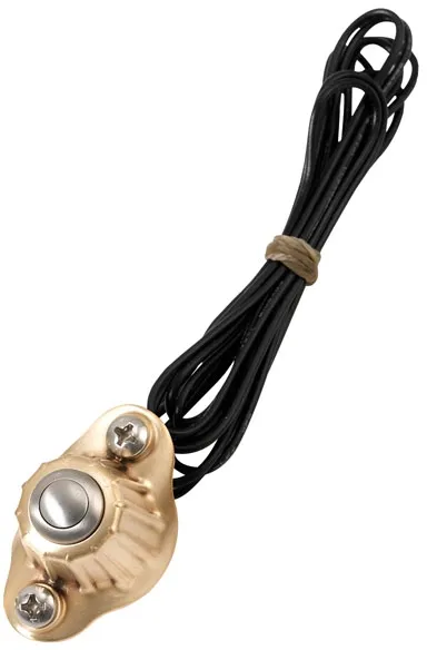 Kustom Tech 1 Button Deluxe Line Switch Housing In Satin Brass (20-161)