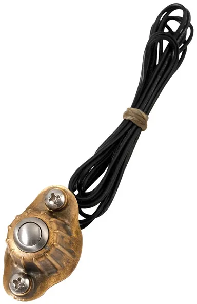 Kustom Tech 1 Button Deluxe Line Switch Housing In Raw Brass (20-162)