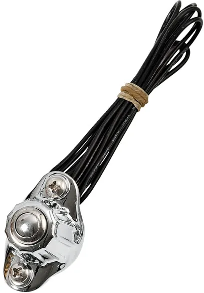 Kustom Tech 1 Button Deluxe Line Switch Housing In Chrome (20-165)
