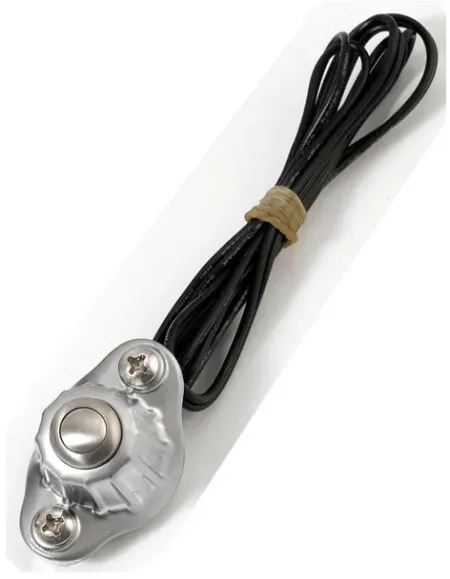 Kustom Tech 1 Button Deluxe Line Switch Housing In Satin Chrome (20-166)