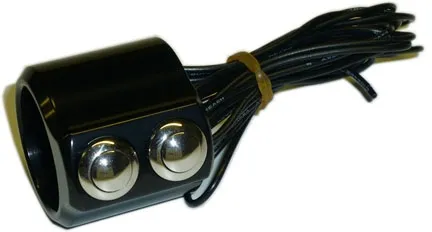 Kustom Tech Evolution 2 Button Mini Switch Housing in Black (20-157)