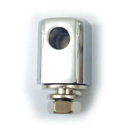Doss Custom Headlamp Mounting Block With Bolt 3/8-24 Threaded in Chrome Finish For Universal Fitment (38-038)