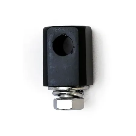 Doss Custom Headlamp Mounting Block With Chrome Bolt, 3/8-24 Threaded in Black Finish For Universal Fitment (38-038BK)