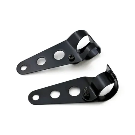 Doss Frisco Side Mount Head Lamp bracket Set Hydraulic Forks Up To 41mm Tube Diameter, in Black Finish For Universal Fitment (Does Not Fit Wide Glide Models) (2870001B)