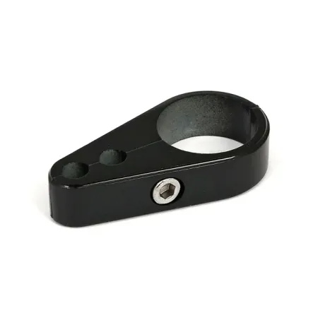 Doss Throttle Cable Clamps, Smooth 1 Inch ID, 2 Hole 6mm in Black Finish (51-607BK)
