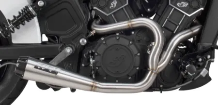 Two Brothers Racing Competition-S Muffler With Carbon Fibre End Cap in Raw Finish For 2015-2024 Indian Scout Models (005-4610199)