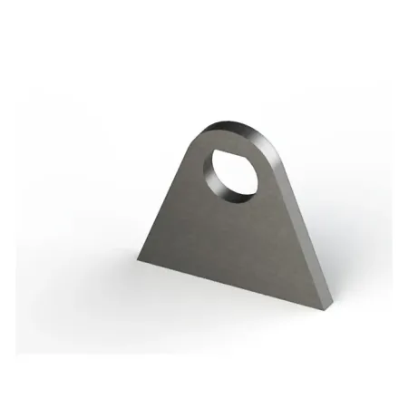 DOSS Laser Cut Steel Mounting Tab S235 JR3 Steel, 6mm Thick, B= 65mm / L= 55mm For Single Grommet (MODEL 22)