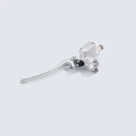 Kustom Tech Seventies Clutch Master Cylinder For 7/8 Inch Handlebars With 14mm (9/16 Inch) Bore In Satin Finish (20-814-22)