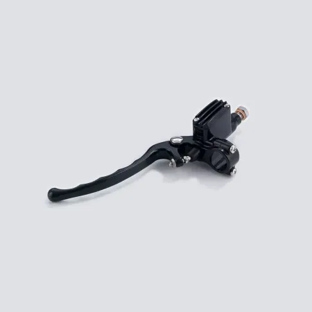 Kustom Tech Seventies Clutch Master Cylinder For 7/8 Inch Handlebars With 14mm (9/16 Inch) Bore In Black Finish (20-832-22)