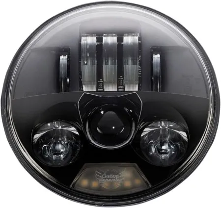 Custom Dynamics Probeam 5.75 Inch LED Headlamp in Black Finish For 1993-2017 Dyna, 1985-2020 Softail, 1981-2020 Sportster, 2008-2012 XR1200 Models (PB-575-B)
