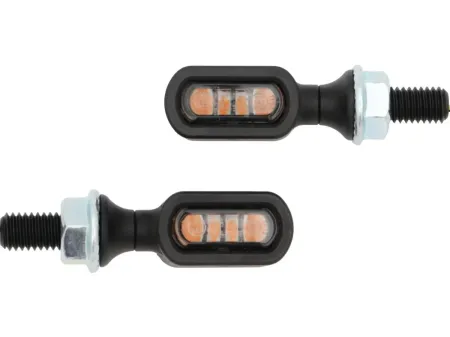 Thunderbike Turn Signals LED Smoke Glass in Black Finish (41-99-1350)