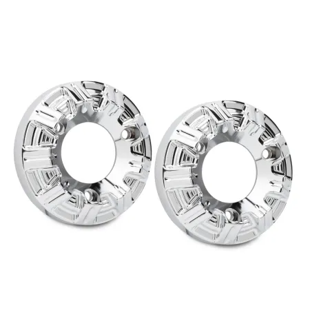 Arlen Ness 10 Gauge Exhaust Tip Covers In Chrome Finish For 2015-2022 Indian Scout Models (I-1107)