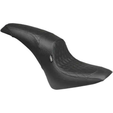 Mustang Black Diamond Stitch Shope Signature Series Tripper 2-Up Seat For 2015-2019 Indian Scout Models (76306)