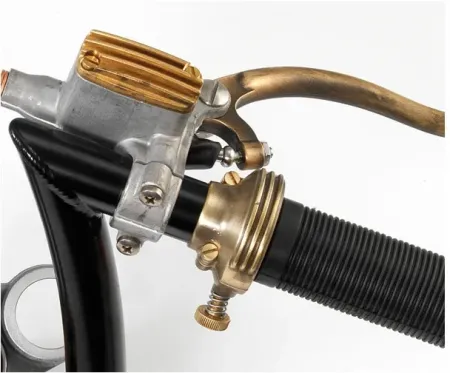 Kustom Tech Deluxe External Throttle Housing For 1 Inch handlebars in Raw Brass Finish (04-012)