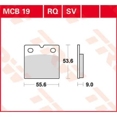 TRW Allround Organic Standard Rear Brake Pad For 2009-2013 Indian Models (MCB19)