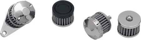 Drag Specialties Crankcase Filter With Mounting Base in Chrome Finish (35-0312-BC299)