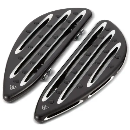 Arlen Ness Deep Cut Driver Floorboards In Black For 2014-2020 Indian Chief, Chieftain, Springfield & Roadmaster Motorcycles (P-3011)