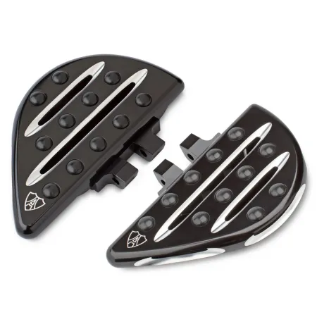 Arlen Ness Deep Cut Passenger Floorboards In Black Finish For 2014-2020 Indian Chief, Chieftain, Springfield & Roadmaster Motorcycles (P-3008)