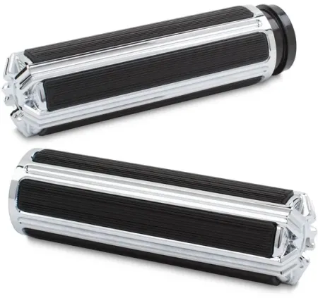 Arlen Ness 10 Gauge Comfort Grips In Chrome Finish For 2015-2022 Indian Scout & 2016-Up Victory Octane Motorcycles (P-5000)