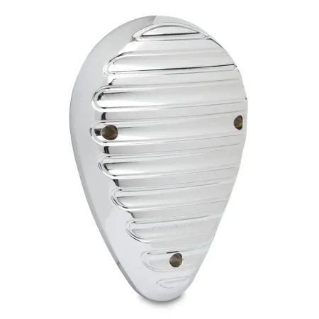 Arlen Ness Finned Horn Cover in Chrome Finish For 2018-2020 Indian Motorcycles (Excludes Scouts) (I-1239)