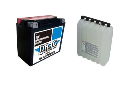 Drag Specialties Replacement Battery 310 CCA For 2000-2025 Softail, 2024-2025 Pan America, 1999-2017 Dyna, 2008-2017 V-Rod & 1997-2003 Sportster Models & 1997-2002 Buell M2/S3 (DTX20HL-FT-EU)