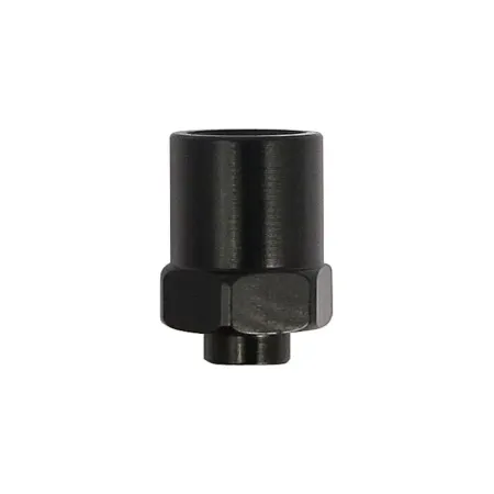 TRW Varioflex Connector M10 x 1.00 Int. Threaded, Female Inverted Flare, Large Hole, No Pin in Black Anodized Finish (MVH100S)