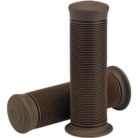 Biltwell 1 Inch Kung Fu TPV Grips in Chocolate Finish (6701-0401)