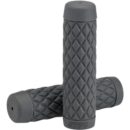 Biltwell 1 Inch Torker TPV Grips in Grey Finish (6705-0501)