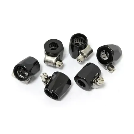DOSS Econ-O-Fit Clamps in Black Finish For 1/4 Inch ID Fuel Hose (6 Pack) (70097CBK)